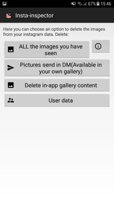 Insta-inspector android App screenshot 1